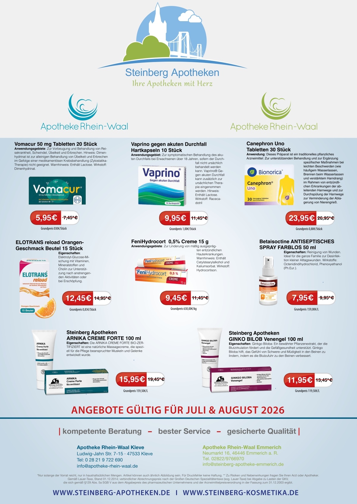 Angebote August und September