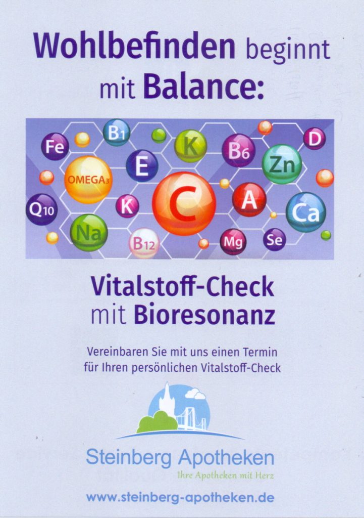 Vitalstoff Check mit Bioresonanz